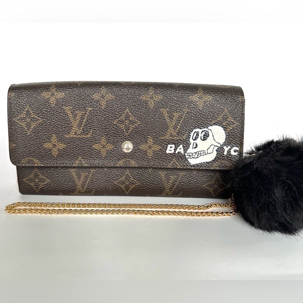 💯 LOUIS VUITTON Monogram Wallet on Chain (Custom BAYC Bored Ape Yacht Club Logo